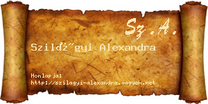 Szilágyi Alexandra névjegykártya